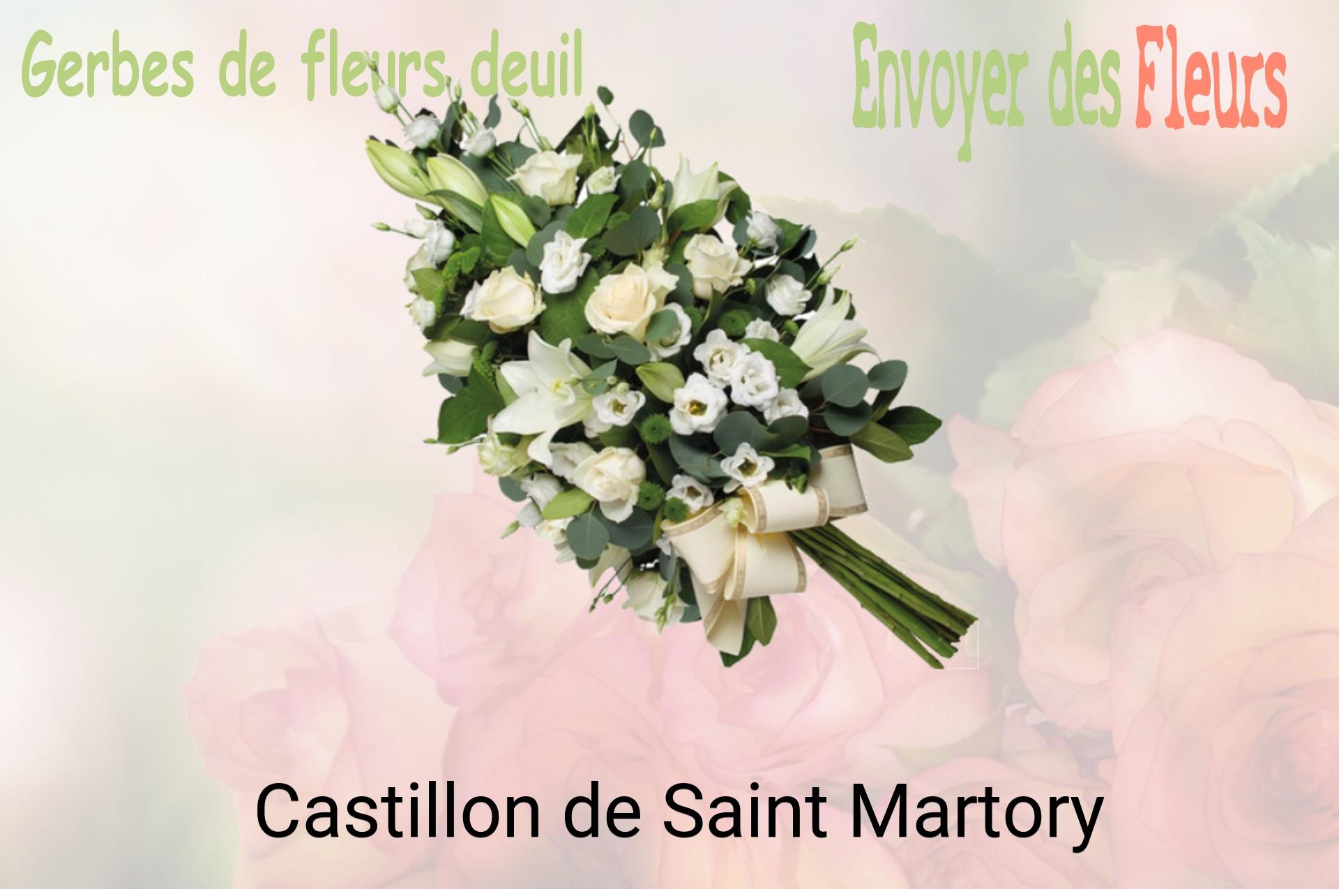 Gerbe de fleurs de deuil livrée à Castillon-de-Saint-Martory
